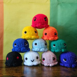 Amigurumi mini octopi keychain