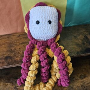 Crochet peanut butter jellyfish plush